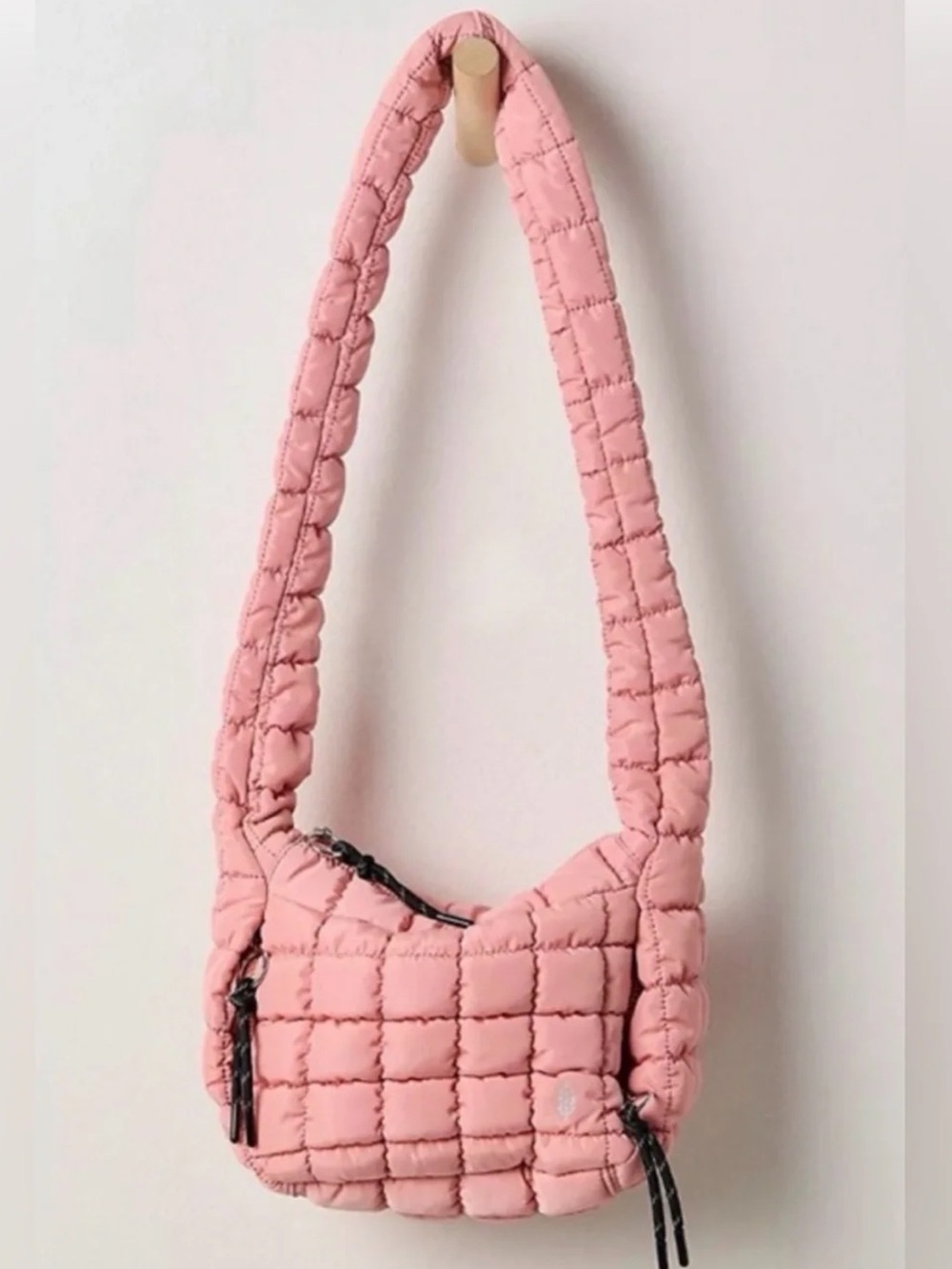 NWT Free People Quilted Baby Carryall Sling Bag Ballet Slipper Peach